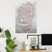 Sugar Skull Wedding Guest Signature Poster (Heimbüro)