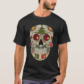 Sugar Skull Weihnachts-Shirt Grunge Dios De Los Mu T-Shirt (Vorderseite)