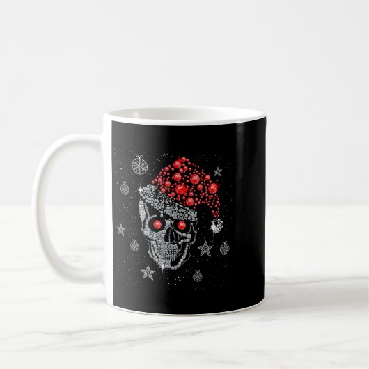 Sugar Skull With Santa Hat Tee Christmas Pajama Xm Kaffeetasse (Links)