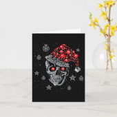 Sugar Skull With Santa Hat Tee Christmas Pajama Xm Karte (Gelbe Blume)