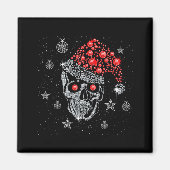Sugar Skull With Santa Hat Tee Christmas Pajama Xm Magnet (Vorne)