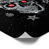 Sugar Skull With Santa Hat Tee Christmas Pajama Xm Poster (Ecke)