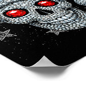 Sugar Skull With Santa Hat Tee Christmas Pajama Xm Poster (Ecke)