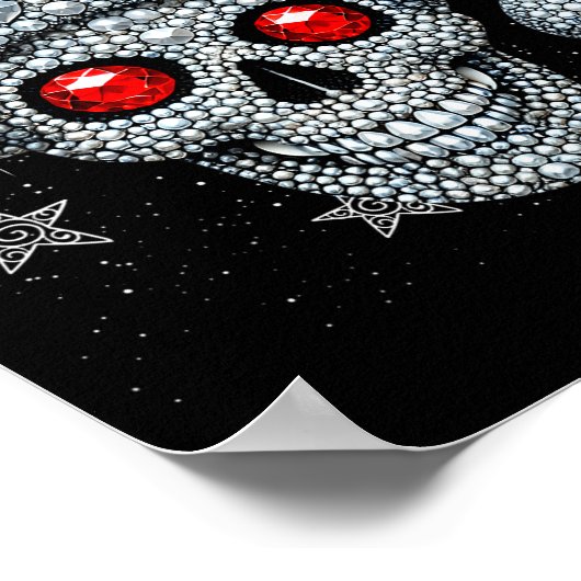 Sugar Skull With Santa Hat Tee Christmas Pajama Xm Poster (Ecke)