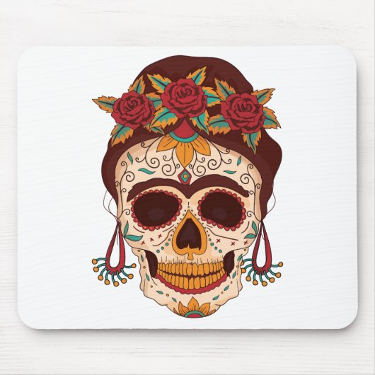Sugar Skull Woman Mousepad (Vorne)