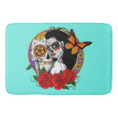 Sugar Skulls Art Nouveau Badematte (Vorderseite)
