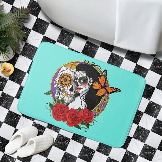 Sugar Skulls Art Nouveau Badematte