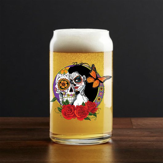 Sugar Skulls Art Nouveau Dosenglas