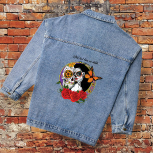 Sugar Skulls Art Nouveau Jeansjacke