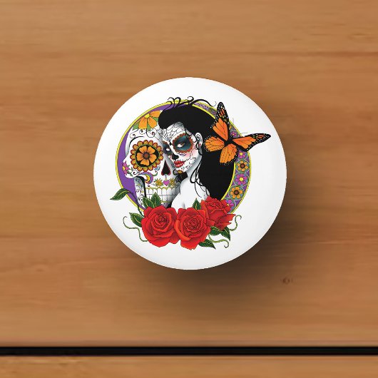 Sugar Skulls Art Nouveau Keramikknauf