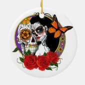 Sugar Skulls Art Nouveau Keramikornament (Hinten)
