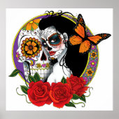 Sugar Skulls Art Nouveau Poster (Vorne)