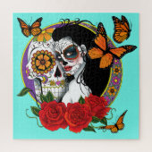 Sugar Skulls Art Nouveau Puzzle (Vertikal)