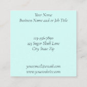 Sugar Skulls Art Nouveau Quadratische Visitenkarte (Rückseite)