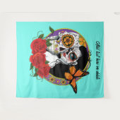 Sugar Skulls Art Nouveau Wandteppich (Vorderseite (Horizontal))