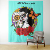 Sugar Skulls Art Nouveau Wandteppich (Beispiel)