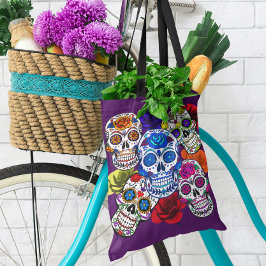 Sugar Skulls Bunte Rose Cinco Alle Soule Tasche
