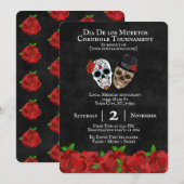 Sugar Skulls Cornhole Tournament Fundraiser Einladung (Vorne/Hinten)