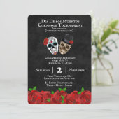 Sugar Skulls Cornhole Tournament Fundraiser Einladung (Stehend Vorderseite)