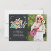 Sugar Skulls Day of the Dead Foto Danke Card Einladung (Vorderseite)