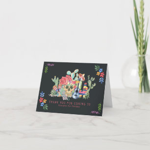 Sugar Skulls Day of the Dead Photo Thank You Card Dankeskarte