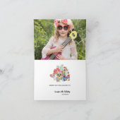 Sugar Skulls Day of the Dead Photo Thank You Card Dankeskarte (Innenseite)