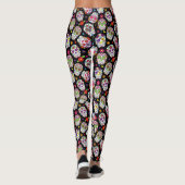 Sugar Skulls Day of the Dead Pop Fashion Leggings (Rückseite)