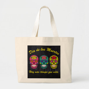 Sugar Skulls Día de los Muertos Jumbo Stoffbeutel