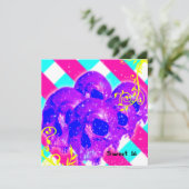 Sugar Skulls Harajuku Goth Birthday Einladung (Stehend Vorderseite)