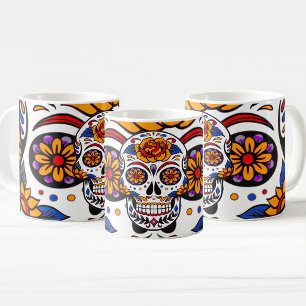 Sugar Skulls Holidays Muster Kaffeetasse