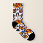 Sugar Skulls Holidays Muster Socken (Links - Innen)