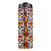 Sugar Skulls Holidays Muster Thermosbecher (Vorderseite)