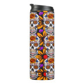 Sugar Skulls Holidays Muster Thermosbecher (Nach rechts gedreht)