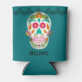 Sugar Skulls Illustration Personalisiert Dosenkühler (Vorderseite)