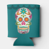 Sugar Skulls Illustration Personalisiert Dosenkühler (Rückseite)