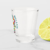 Sugar Skulls Illustration Personalisiert Schnapsglas (Rechts)