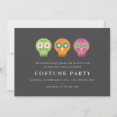 Sugar Skulls Kostume Party Einladung (Vorderseite)