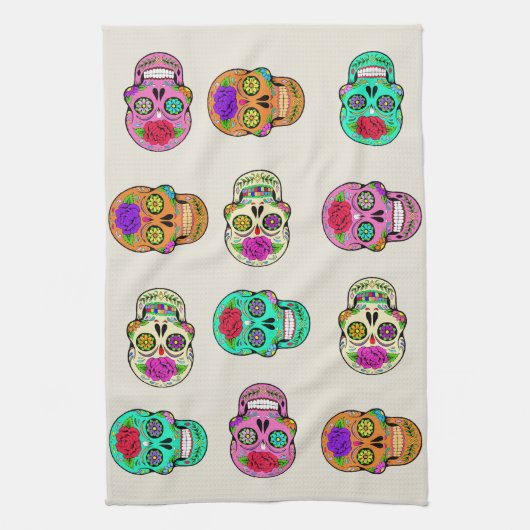 Sugar Skulls Küchentücher (Vertikal)