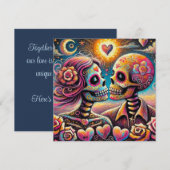 Sugar Skulls Liebe Impressionistische Valentinerka (Vorne/Hinten)