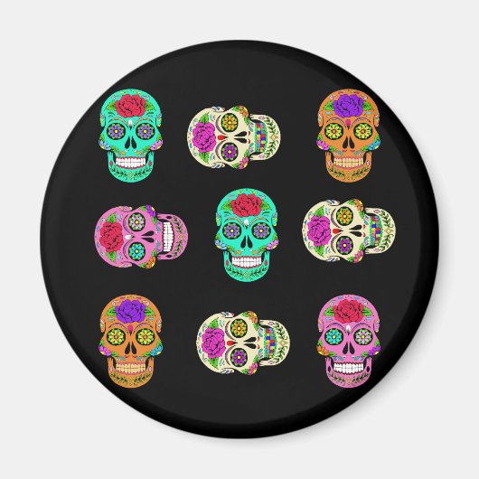 Sugar Skulls Magnet (Vorne)
