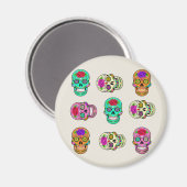 Sugar Skulls Magnet (Vorderseite/Rückseite)