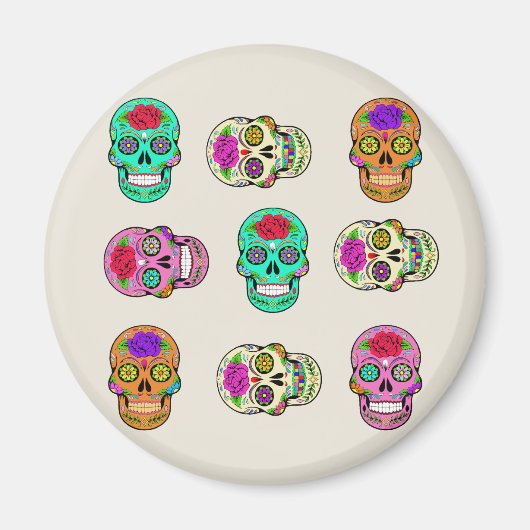 Sugar Skulls Magnet (Vorne)