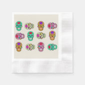 Sugar Skulls Paper Napkin Serviette (Vorderseite)