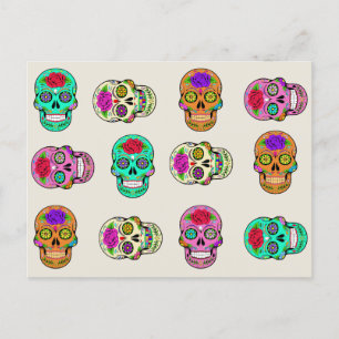 Sugar Skulls Postcard Postkarte