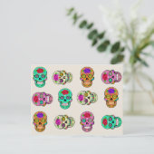 Sugar Skulls Postcard Postkarte (Stehend Vorderseite)