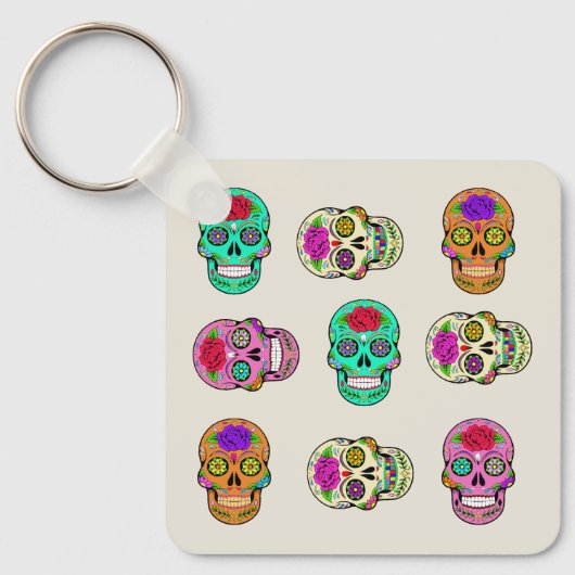 Sugar Skulls Schlüsselanhänger (Vorderseite)