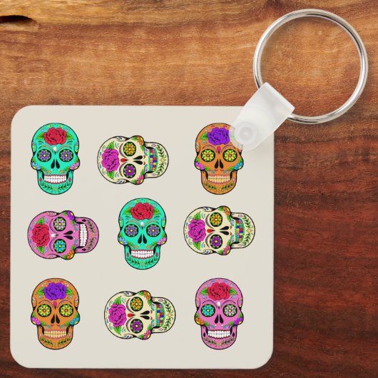 Sugar Skulls Schlüsselanhänger (Rückseite)