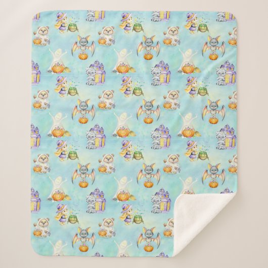 Sugar Skulls Sherpa Blanket Sherpadecke (Vorderseite)