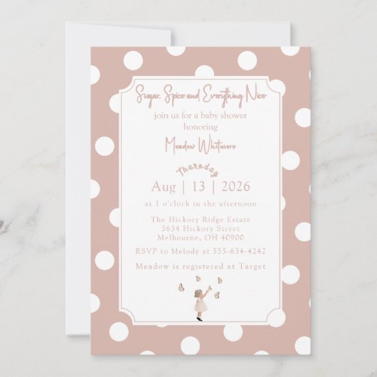 Sugar, Spice & Everything Nice - Invitation Einladung (Vorderseite)