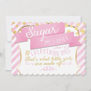 Sugar & Spice Pink Gold Geburtstagseinladung Einladung